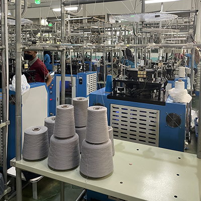 Photo of a factory featuring spools