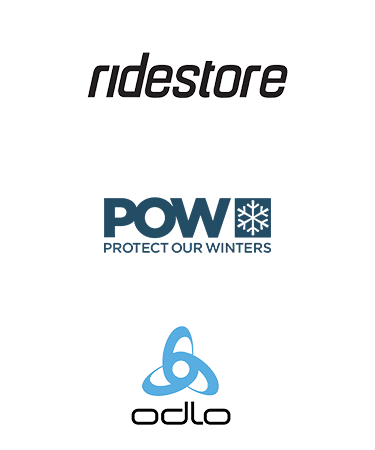 Logos for Odlo, POW, and Ridestore